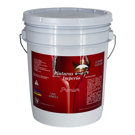 Pintura 15 Años Satinada Ahulada para Interiores y Exteriores Blanca 19 Lts