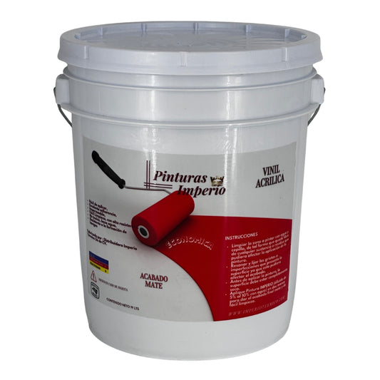 Pintura Económica Acabado Mate para Interiores Blanca 19 Lts